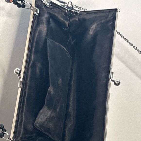 Y2K 90s MULTI COLOR Purse Beads Sequins Embroidered 10x4 Kiss Lock Whimsical - Picture 6 of 6